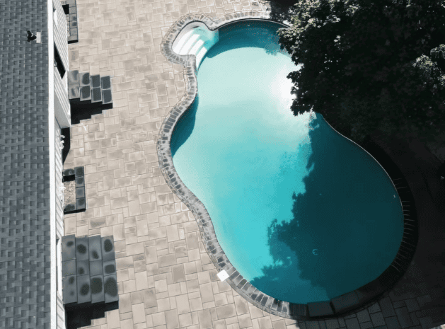 pool deck backyard installation