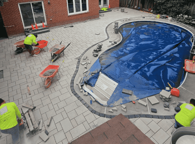 interlocking pool deck